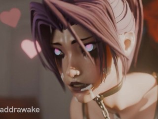 Psylocke被锁链和性交Doggystyle