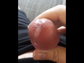 He Jerks off his little Dick and Moans Loudly and Cumshots. Close up Cumshot. Tiny Cock.