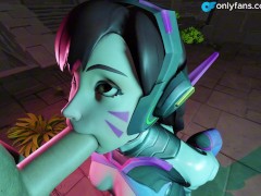 D.Va goes all in… No hands, just throat