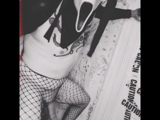 Ghostface Masturbating in Shower Horror Porn