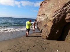 Sexy photoshoot on a deserted beach