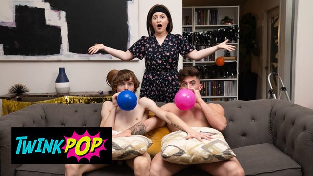 TWINKPOP - Spikey Dee Can't Blow Any Balloons So Trevor Brooks Shows Him How To Blow Like A Pro