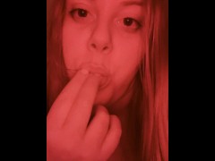 redhead home alone horny video message to her boyfriend