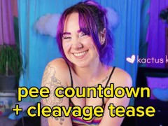 pee countdown + cleavage tease (FULL VIDEO) 1/16