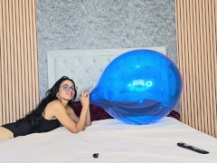 Blow to explode my Blue Tuftex balloon (Full video on C4S / MV / OF / Membersite)