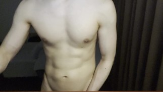 Asian Gay Boy Masturbating Under a Table