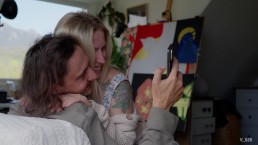 A loving couple’s intimate moments — emotional closeness slowly turns into passionate sunlight sex