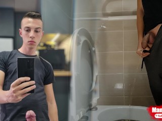 Boy Long Pissing with Uncircumcised Cock and Big Balls