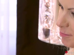 Big tits redhead eats her friend's lovely pussy - Lesbea