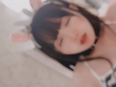 🤍【アヘ顔/オホ声】”♡お"~ｯｯちんぽミルクっ♡”変態牛コス娘のドスケベおっぱい交尾とれーにんぐっ♡まだミルク出ないから、おちんぽミルクいっぱいおっぱいにかけてくださいっ♡ - Screenshot 15 of 16 - オナニー