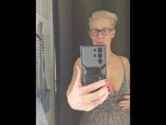 Hot mom Cara Brooks in a public dressing room