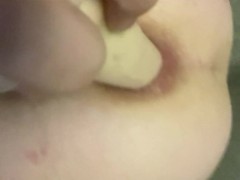 Close up big anal gape and self pissing. 🤤 MY ASS IS CUMMING FOR YOU anal milk squirt