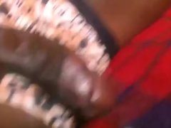 TIED UP COCK GET'S HARD AND BURSTS A HUGE CUM LOAD