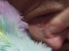 Wet masturbation large clitoris dick FTM Trans