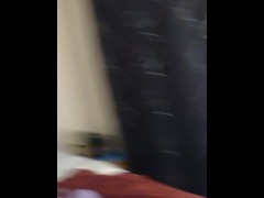 Guy bounces his thick ass on my dildo and then fucks my pussy while I stroke my dildo