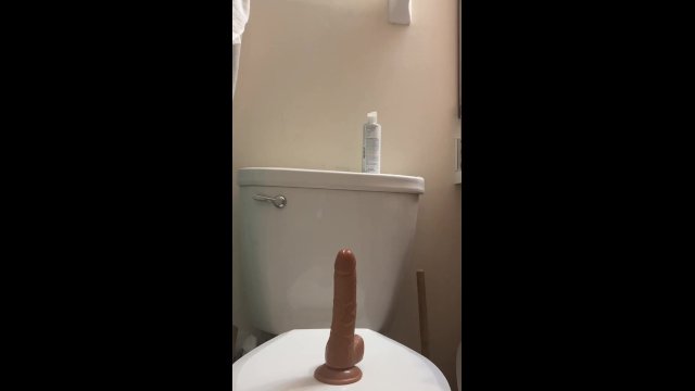 Fun with Dildo and dirty talk plays with cum