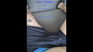 my uncut bulge in my boxers before pulling my balls out