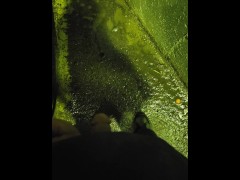 Quick piss bright and early in the morning outside at work!