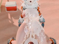 Releasing a Massive Cumshot inside Juno from Overwatch 4/16