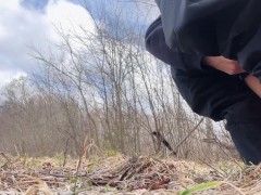 Wet Teen Splashes the Nature