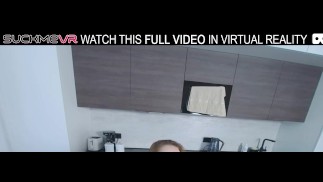 Brunette babe Olivia Westsun in the kitchen had hard fucks with boyfriend in VR.