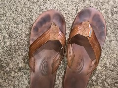 Cumming On My Sweaty Rainbow Sandals - Screenshot 10 of 16 - Feet