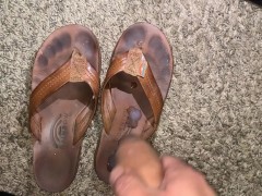 Cumming On My Sweaty Rainbow Sandals