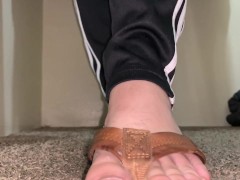 Cumming On My Sweaty Rainbow Sandals - Screenshot 4 of 16 - Cum On Feet