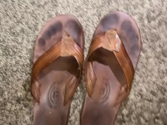 Cumming On My Sweaty Rainbow Sandals - Screenshot 9 of 16 - Cum On Feet