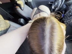 My girlfriend sucked my cock in the woods, and I had to cum on her body