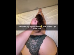Petite teen fucks while a friend is in the bathroom