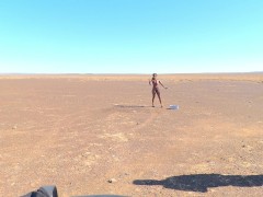 Sexcation Part 3 - bathing in the middle of the desert a nd giving daddy a blowjob