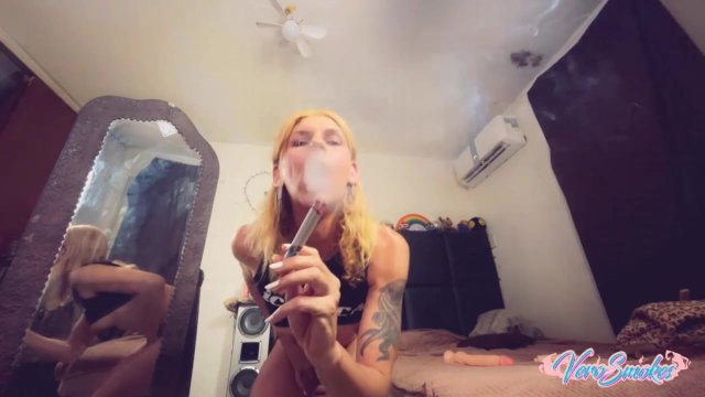 Smoking two cigarettes