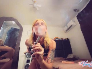 Smoking two cigarettes