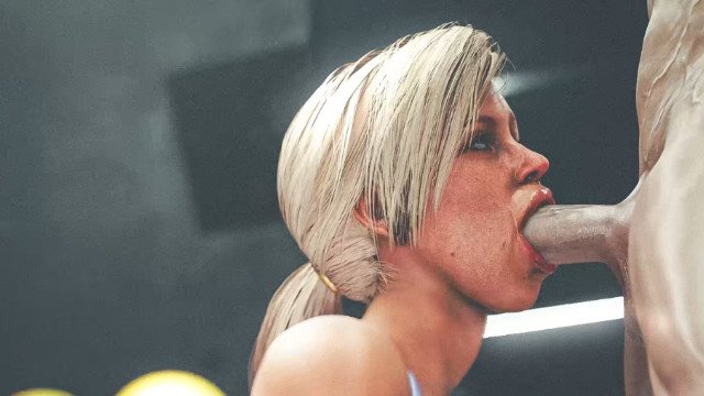 Cassie Cage Giving Blowjobs in Gym