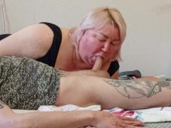 Mother-in-law sucks my dick during a break