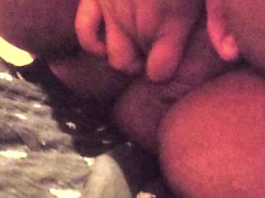 Teasing pussy  on floor