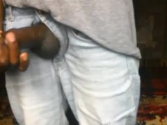 ZIPPED OUT MY TROUSER JUST TO STROKE MY COCK