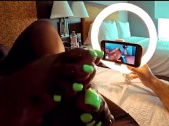 She let me hold the camera FootJob