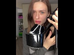 Lick My Shoe, Foot Worship – Mistress Latex Fetish POV