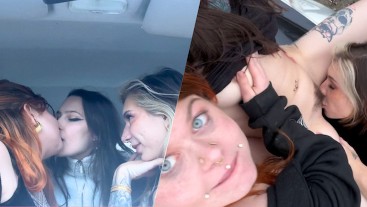 3 lesbiennes se font surprendre en exhib ! - amateur francaise alt rousse poilue sex en voiture