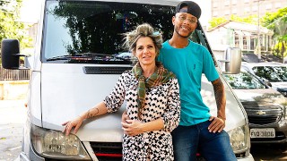 big clit mature gets ass destroyed in my van