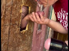 When the farmer installs a glory hole and the wife finds it