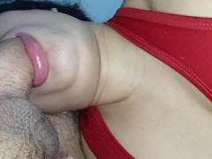 pov asmr, sucking balls and dick very close to the camera, close up blowjob🍆🥛⚽️⚽️💦💦😋🤤🥛