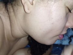 he couldn't handle the hard core blowjob and cum moaning screaming with pleasure,pov blowjob show🥛