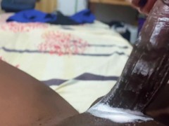 BBC homemade toy throat creamy fuck