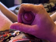 Handjob - jerking off and cumming in fashionable panties