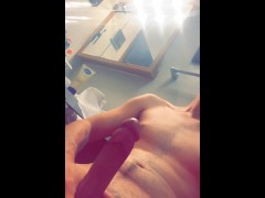 Jerking it in the bathroom