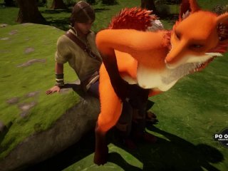 Foxfolk Vulpin Woman Gives Pussy To Hunter In The Woods 3D Animation