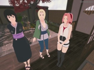 纲手与静音和小樱的教训